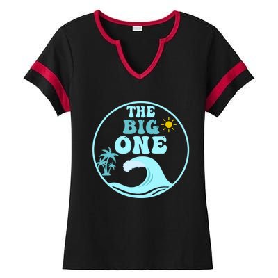 Surf Matching Birthday The Big One 1st Birthday Family Ladies Halftime Notch Neck Tee