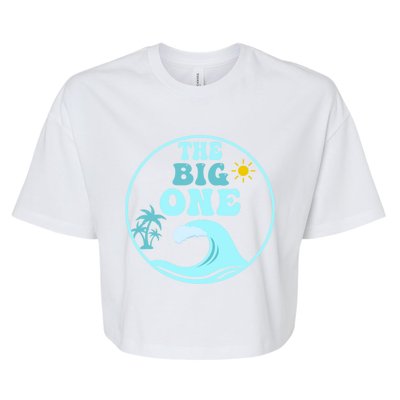 Surf Matching Birthday The Big One 1st Birthday Family Bella+Canvas Jersey Crop Tee