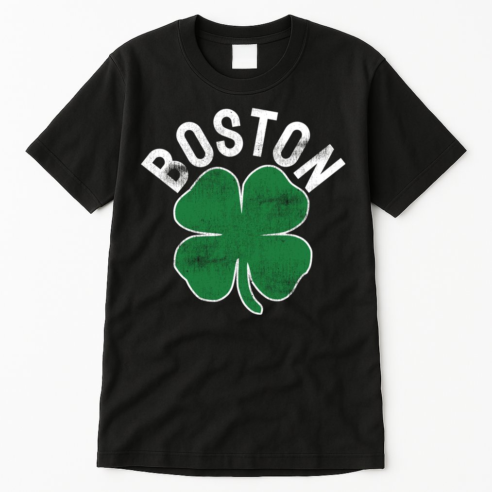 Shamrock Massachusetts Boston ST PATRICKS DAY Irish Green Tall T-Shirt