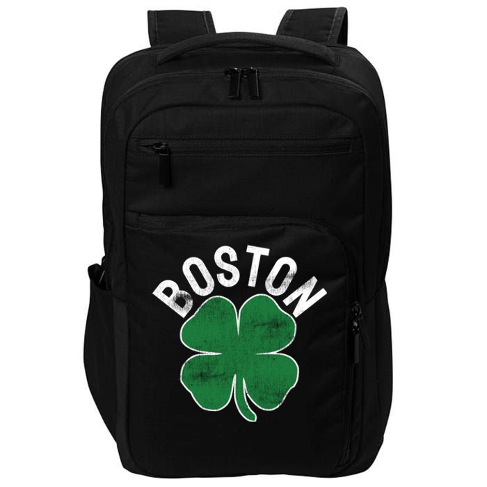 Shamrock Massachusetts Boston ST PATRICKS DAY Irish Green Impact Tech Backpack