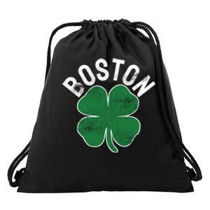 Shamrock Massachusetts Boston ST PATRICKS DAY Irish Green Drawstring Bag