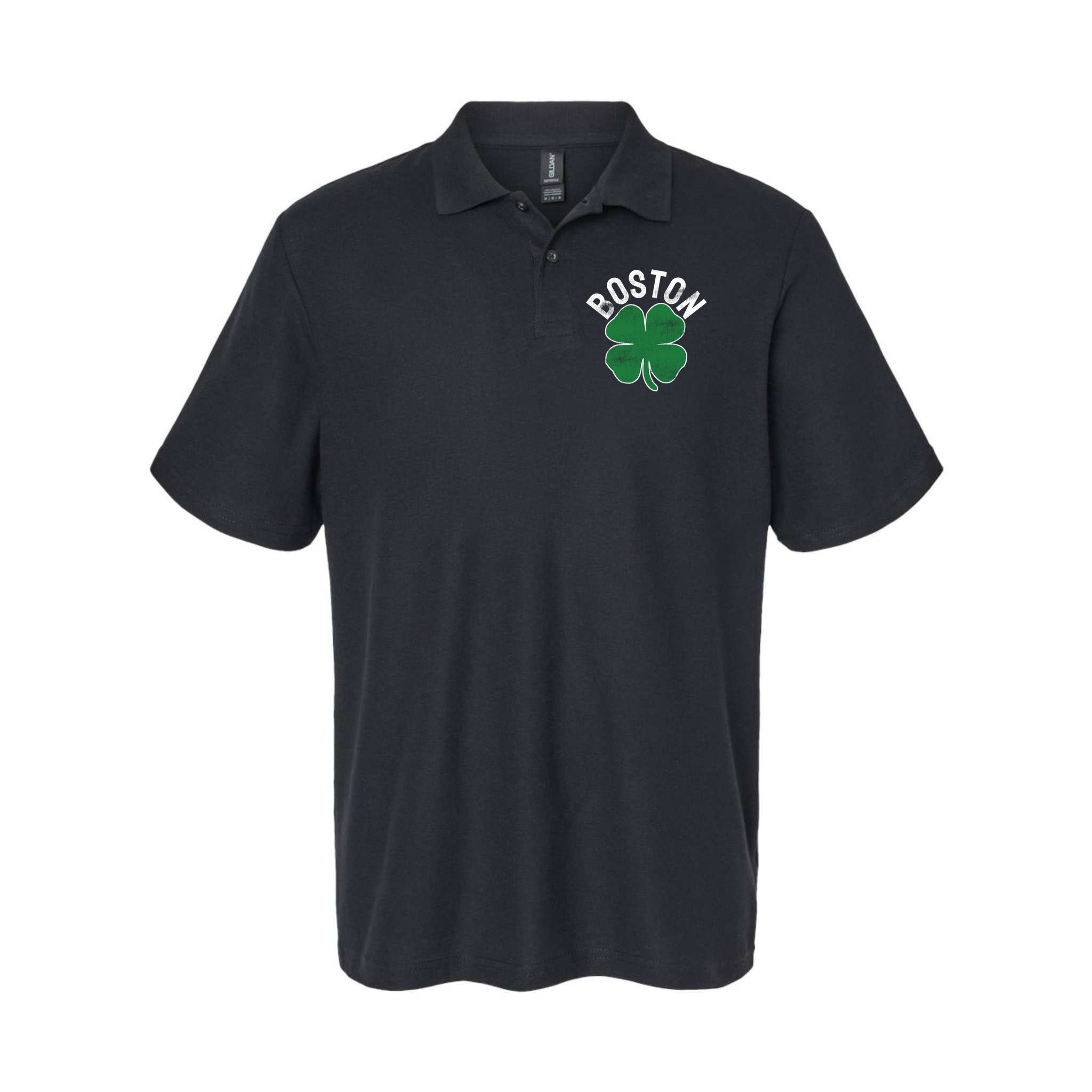 Shamrock Massachusetts Boston ST PATRICKS DAY Irish Green Polo
