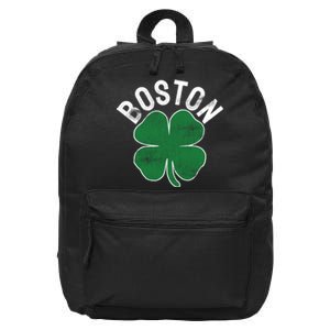 Shamrock Massachusetts Boston ST PATRICKS DAY Irish Green 16 in Basic Backpack