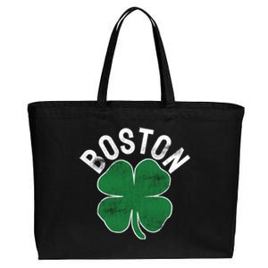 Shamrock Massachusetts Boston ST PATRICKS DAY Irish Green Cotton Canvas Jumbo Tote