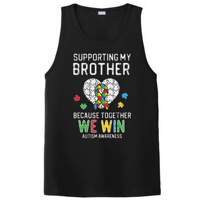 Supporting My Brother Together We Win Autism Aware Puzzle PosiCharge Competitor Tank