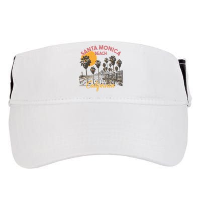 Santa Monica Beach California Summer Sunset Retro Adult Drive Performance Visor