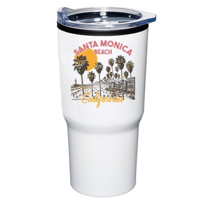 Santa Monica Beach California Summer Sunset Retro Tumbler