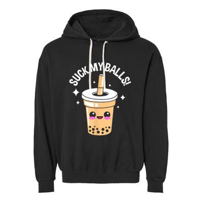 Suck My Balls Boba Garment-Dyed Fleece Hoodie