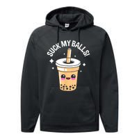 Suck My Balls Boba Performance Fleece Hoodie