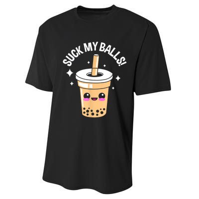 Suck My Balls Boba Performance Sprint T-Shirt