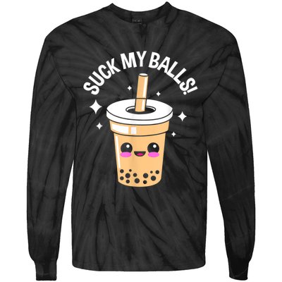 Suck My Balls Boba Tie-Dye Long Sleeve Shirt