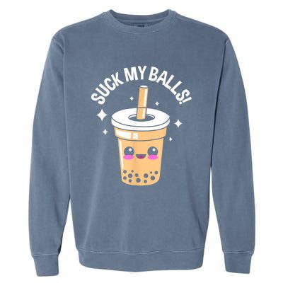 Suck My Balls Boba Garment-Dyed Sweatshirt