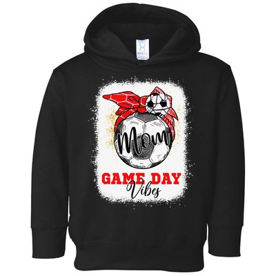 Soccer Mom Bleached Bun Mothers Day Soccer Mom Game Day Vibe Toddler Hoodie