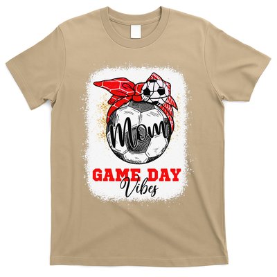 Soccer Mom Bleached Bun Mothers Day Soccer Mom Game Day Vibe T-Shirt