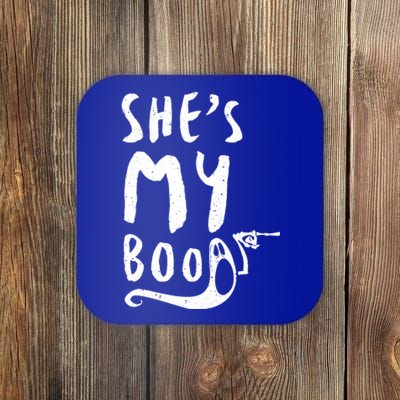 Shes My Boo Matching Couples Halloween Party Funny Gift Coaster