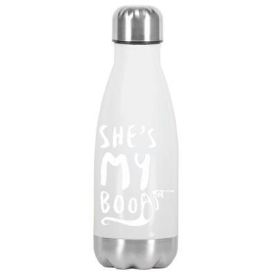 Shes My Boo Matching Couples Halloween Party Funny Gift Stainless Steel Insulated Water Bottle