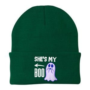 Shes My Boo Cute Ghost Matching Couple Halloween Costume Knit Cap Winter Beanie