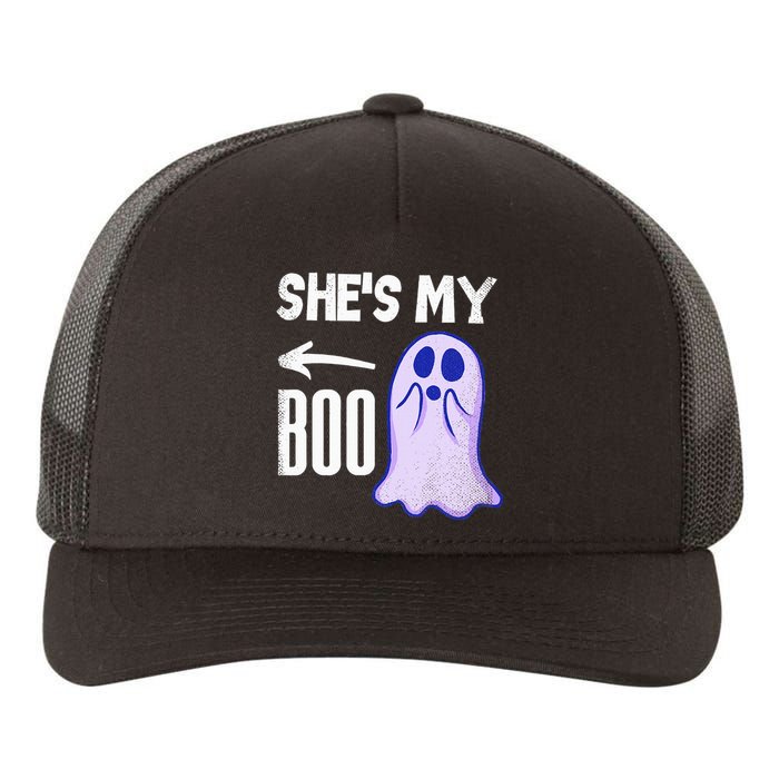 Shes My Boo Cute Ghost Matching Couple Halloween Costume Yupoong Adult 5-Panel Trucker Hat