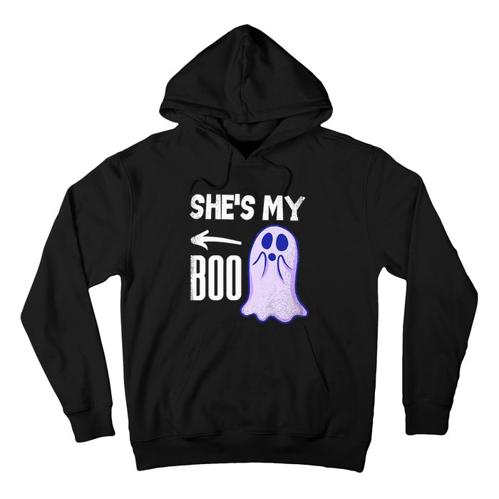 Shes My Boo Cute Ghost Matching Couple Halloween Costume Hoodie