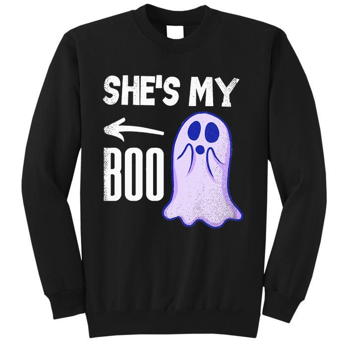 Shes My Boo Cute Ghost Matching Couple Halloween Costume Sweatshirt