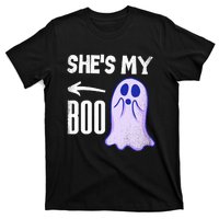 Shes My Boo Cute Ghost Matching Couple Halloween Costume T-Shirt