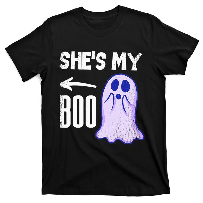 Shes My Boo Cute Ghost Matching Couple Halloween Costume T-Shirt