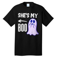 Shes My Boo Cute Ghost Matching Couple Halloween Costume Tall T-Shirt