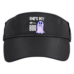 Shes My Boo Cute Ghost Matching Couple Halloween Costume Adult Drive Performance Visor