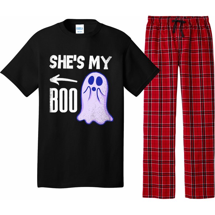 Shes My Boo Cute Ghost Matching Couple Halloween Costume Pajama Set