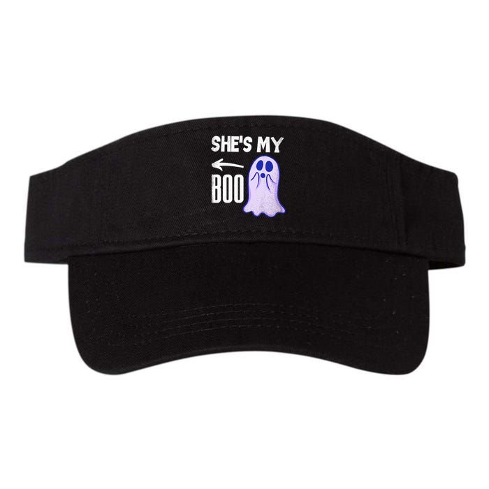 Shes My Boo Cute Ghost Matching Couple Halloween Costume Valucap Bio-Washed Visor