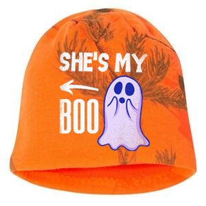 Shes My Boo Cute Ghost Matching Couple Halloween Costume Kati - Camo Knit Beanie