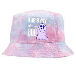 Shes My Boo Cute Ghost Matching Couple Halloween Costume Tie-Dyed Bucket Hat