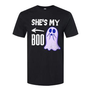 Shes My Boo Cute Ghost Matching Couple Halloween Costume Softstyle CVC T-Shirt