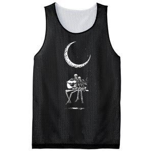 Skeleton Moon Band Rock And Roll Halloween Lazy Costume Mesh Reversible Basketball Jersey Tank