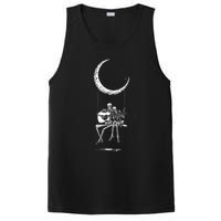 Skeleton Moon Band Rock And Roll Halloween Lazy Costume PosiCharge Competitor Tank