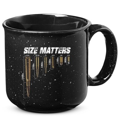 Size Matter Bullet Measure Up 15oz Campfire Ceramic Mug