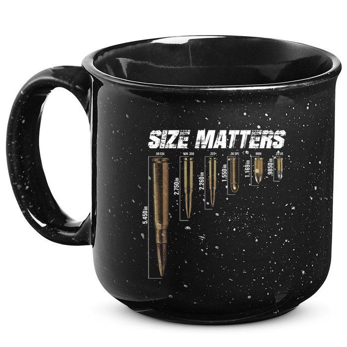 Size Matter Bullet Measure Up 15oz Campfire Ceramic Mug