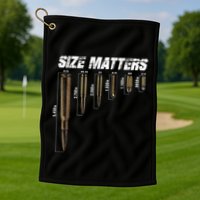 Size Matter Bullet Measure Up Golf Towel