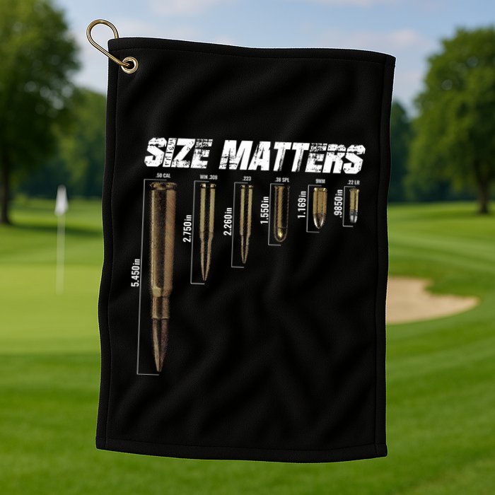 Size Matter Bullet Measure Up Golf Towel