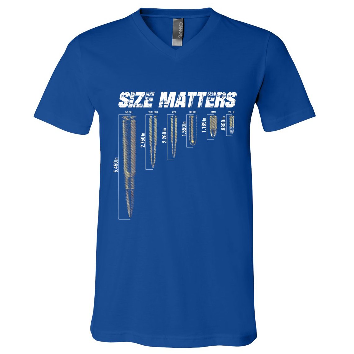 Size Matter Bullet Measure Up V-Neck T-Shirt