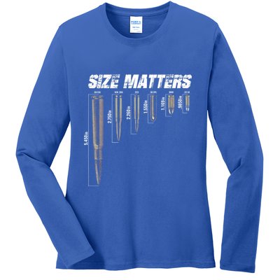 Size Matter Bullet Measure Up Ladies Long Sleeve Shirt