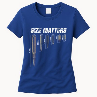 Size Matter Bullet Measure Up Womens T-Shirt