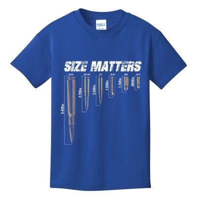 Size Matter Bullet Measure Up Kids T-Shirt