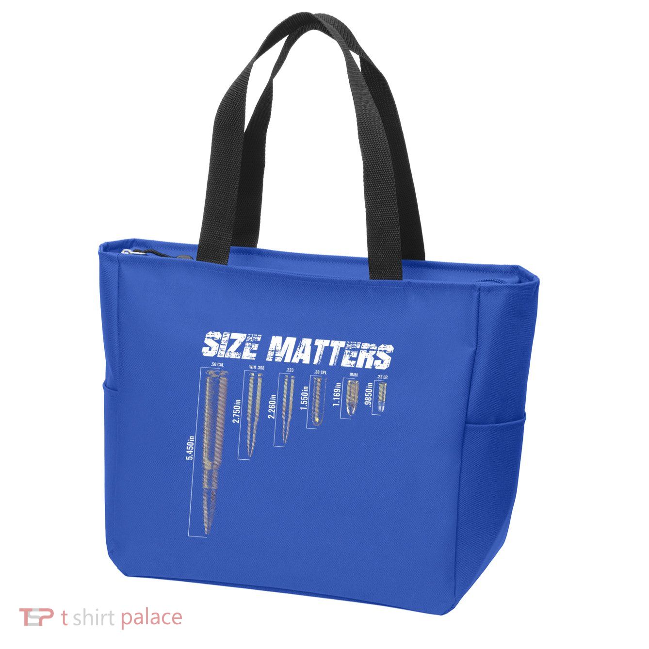 Size Matter Bullet Measure Up Zip Tote Bag