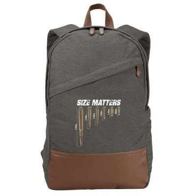 Size Matter Bullet Measure Up Cotton Canvas Backpack