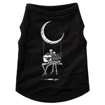 Skeleton Moon Band Tees Rock And Roll Concert Graphic Tees Doggie Tank