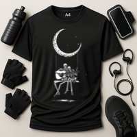 Skeleton Moon Band Tees Rock And Roll Concert Graphic Tees Performance Shirt