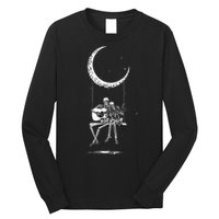 Skeleton Moon Band Tees Rock And Roll Concert Graphic Tees Long Sleeve Shirt