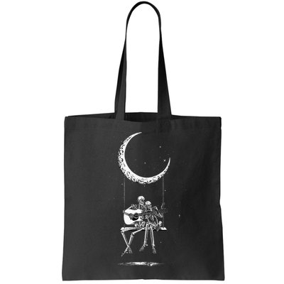 Skeleton Moon Band Tees Rock And Roll Concert Graphic Tees Bag