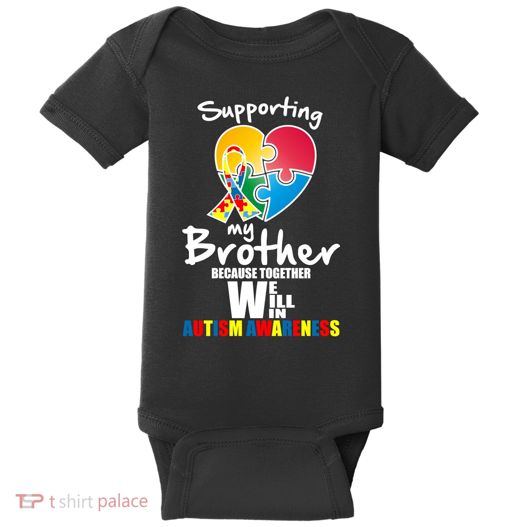 Supporting My Brother Together We Will Win Baby Bodysuit